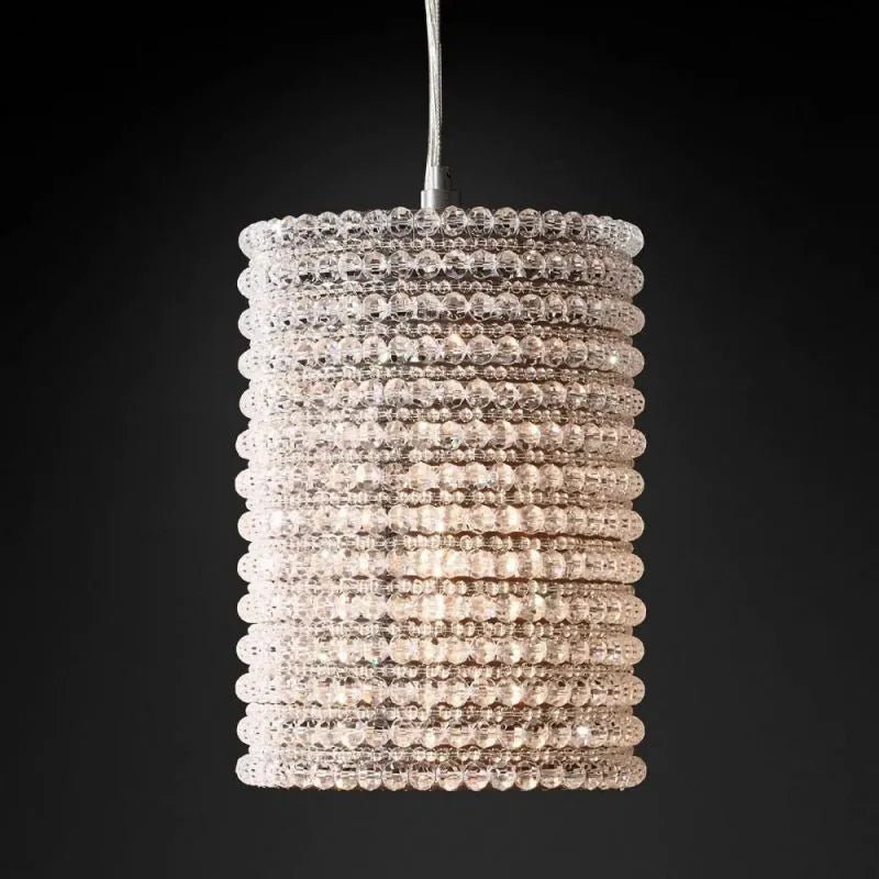 Halo Clear Crystal Pendant 12"H - fovolighting