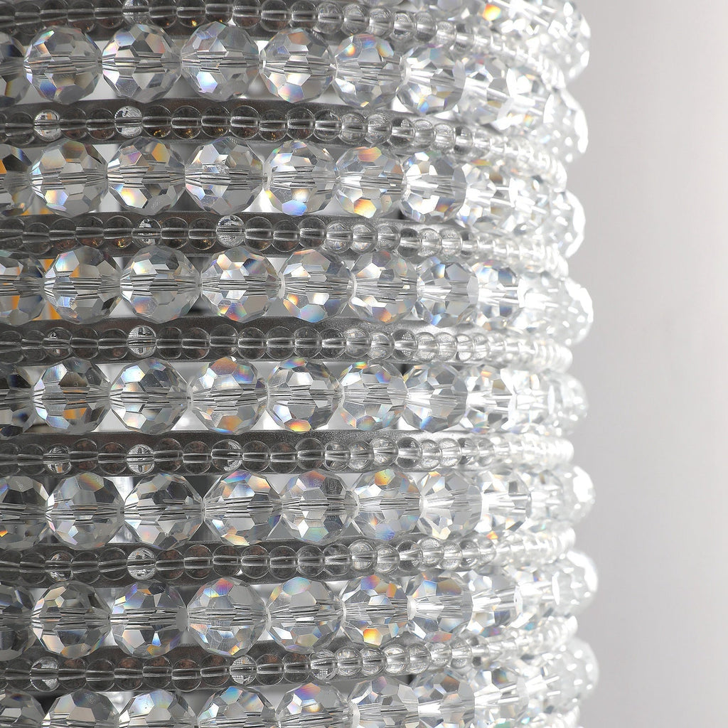 Halo Modern Clear Crystal Wall Sconce 21"H - fovolighting