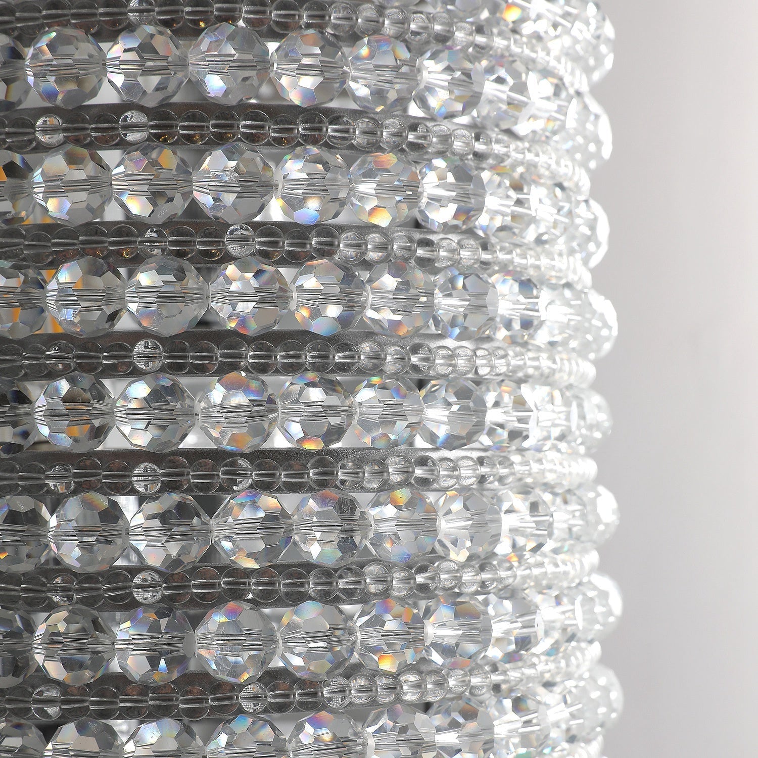 Halo Modern Clear Crystal Wall Sconce 21"H - fovolighting