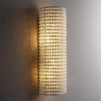 Halo Modern Clear Crystal Wall Sconce 21"H - fovolighting