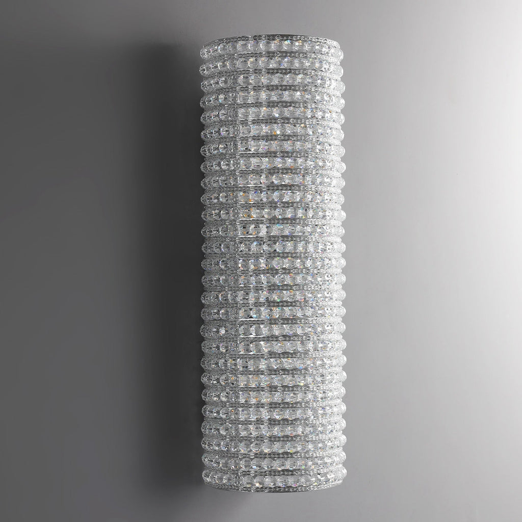 Halo Modern Clear Crystal Wall Sconce 21"H - fovolighting