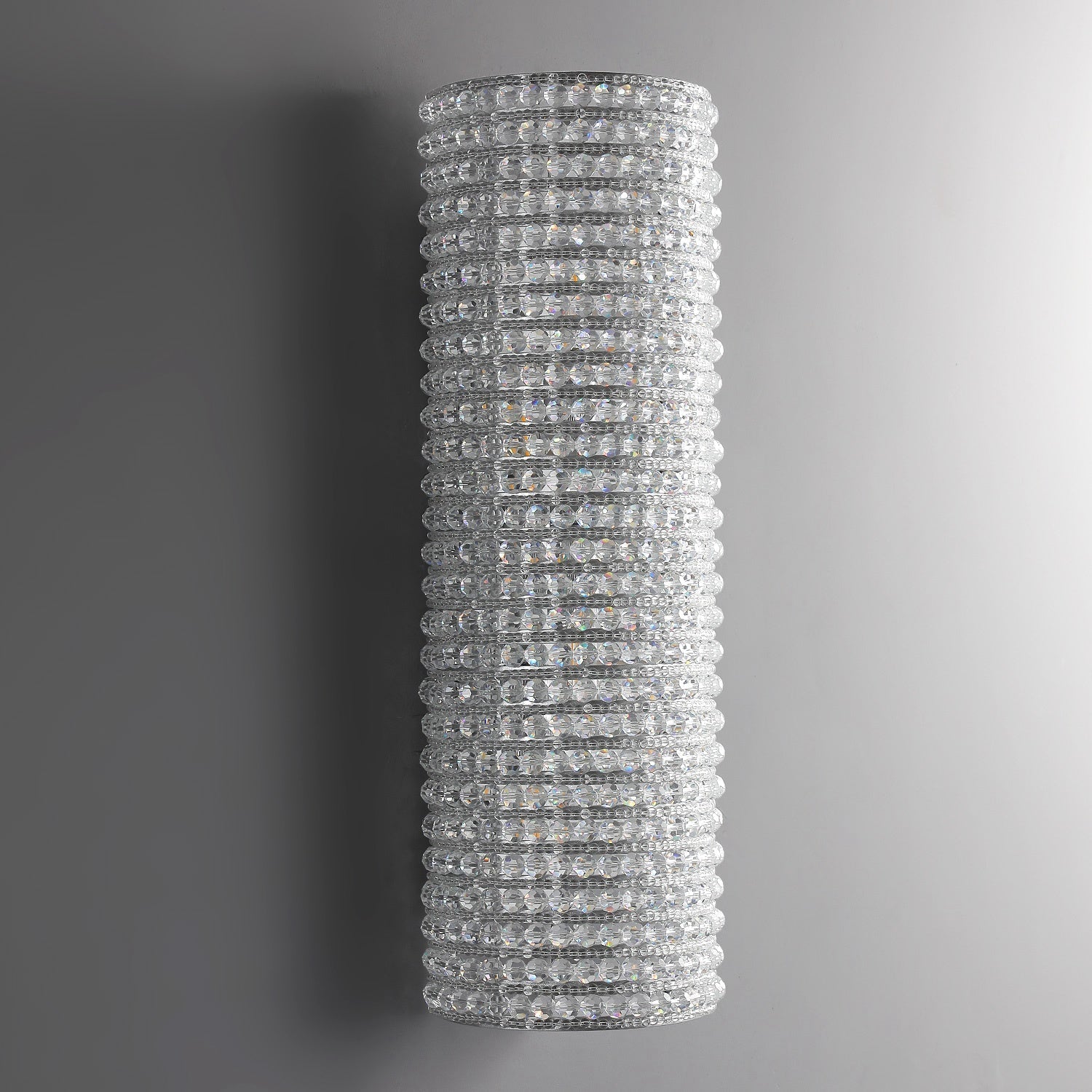 Halo Modern Clear Crystal Wall Sconce 21"H - fovolighting