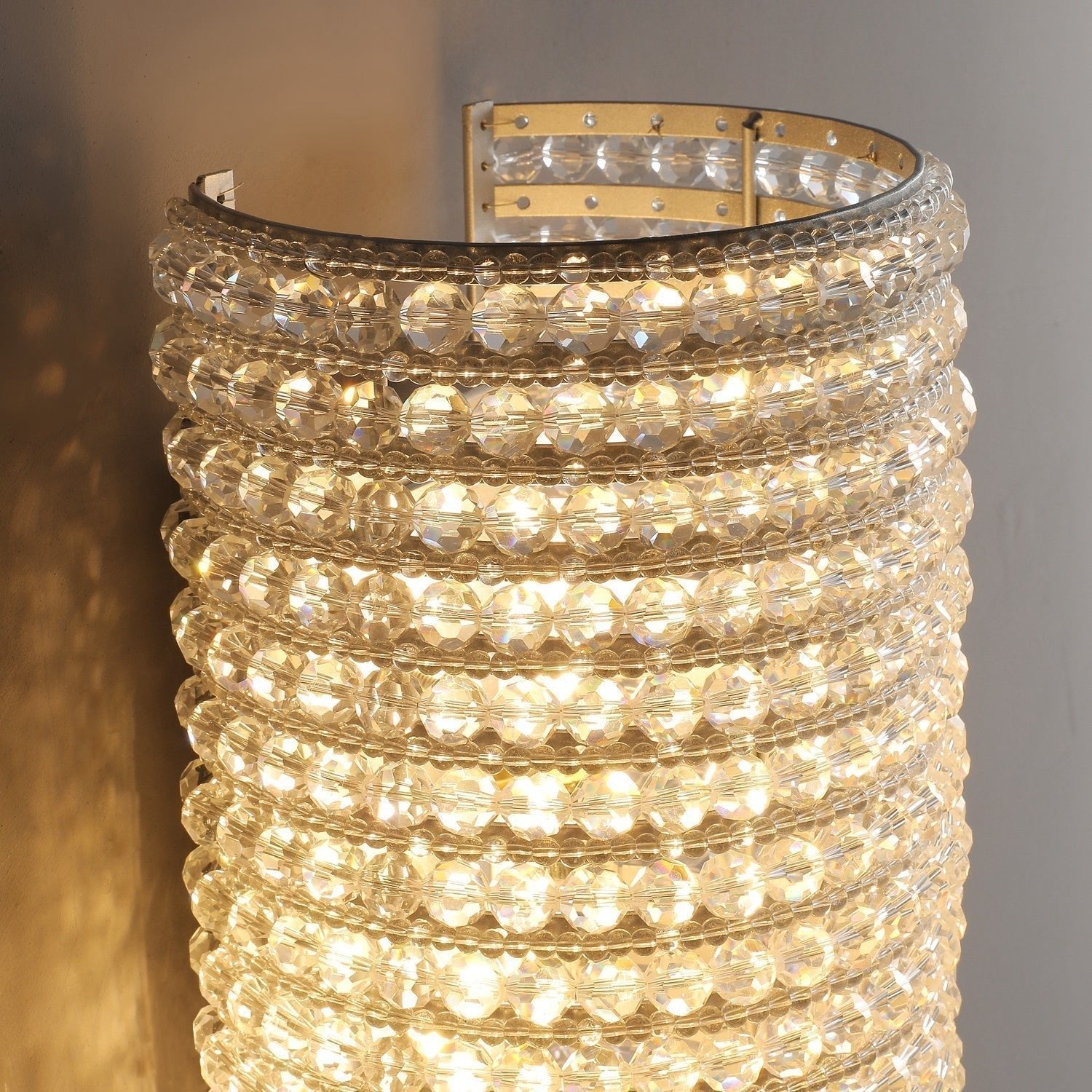 Halo Modern Clear Crystal Wall Sconce 21"H - fovolighting