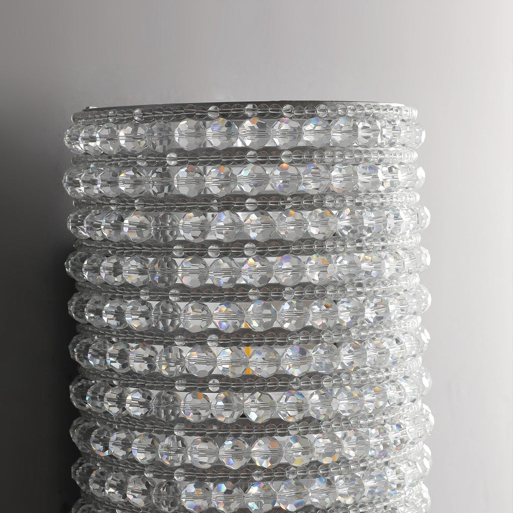 Halo Modern Clear Crystal Wall Sconce 36"H - fovolighting