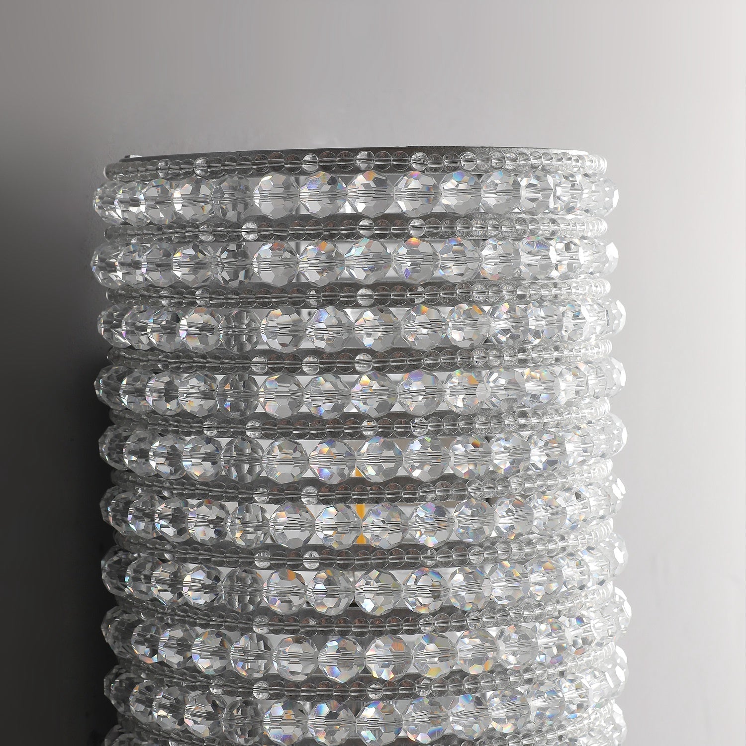 Halo Modern Clear Crystal Wall Sconce 36"H - fovolighting
