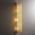 Halo Modern Clear Crystal Wall Sconce 36"H - fovolighting