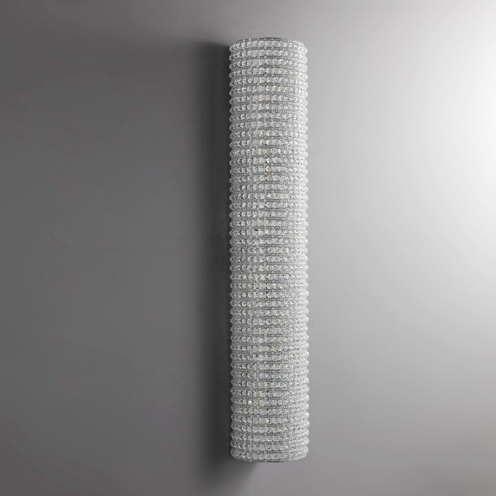 Halo Modern Clear Crystal Wall Sconce 36"H - fovolighting