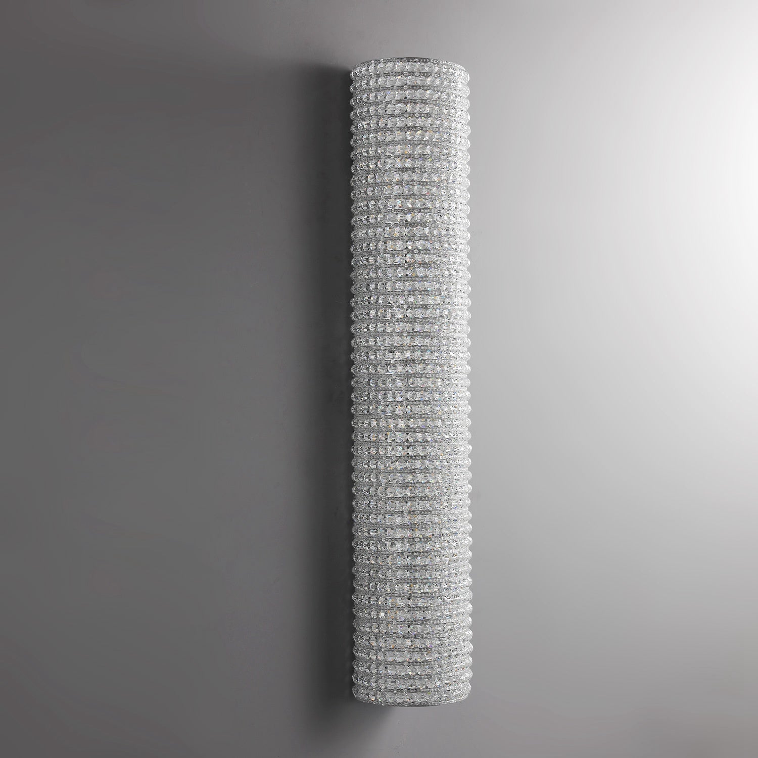 Halo Modern Clear Crystal Wall Sconce 36"H - fovolighting