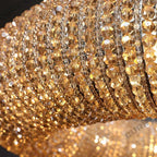 Halo Modern Clear Round Chandelier D32" - fovolighting