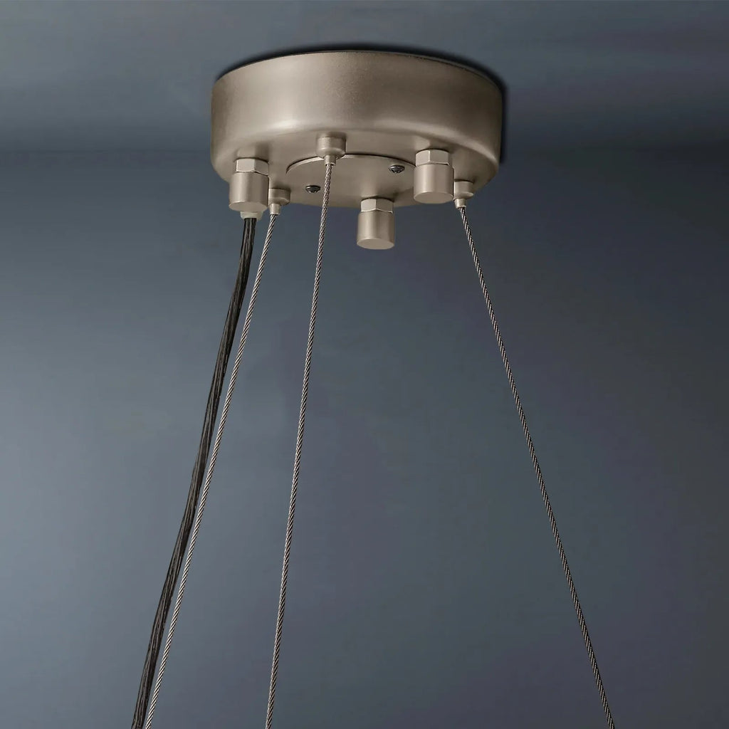 Halo Modern Clear Round Chandelier D32" - fovolighting