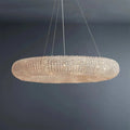 Halo Modern Clear Round Chandelier D32" - fovolighting