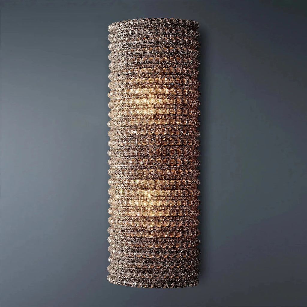 Halo Modern Smoke Crystal Wall Sconce 21"H - fovolighting