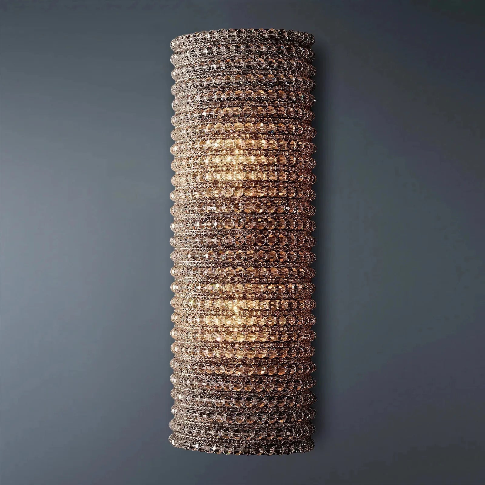 Halo Modern Smoke Crystal Wall Sconce 21"H - fovolighting