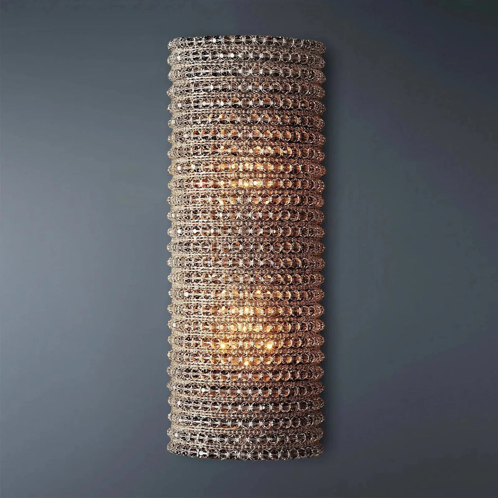 Halo Modern Smoke Crystal Wall Sconce 21"H - fovolighting