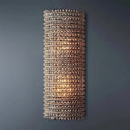 Halo Modern Smoke Crystal Wall Sconce 21"H - fovolighting