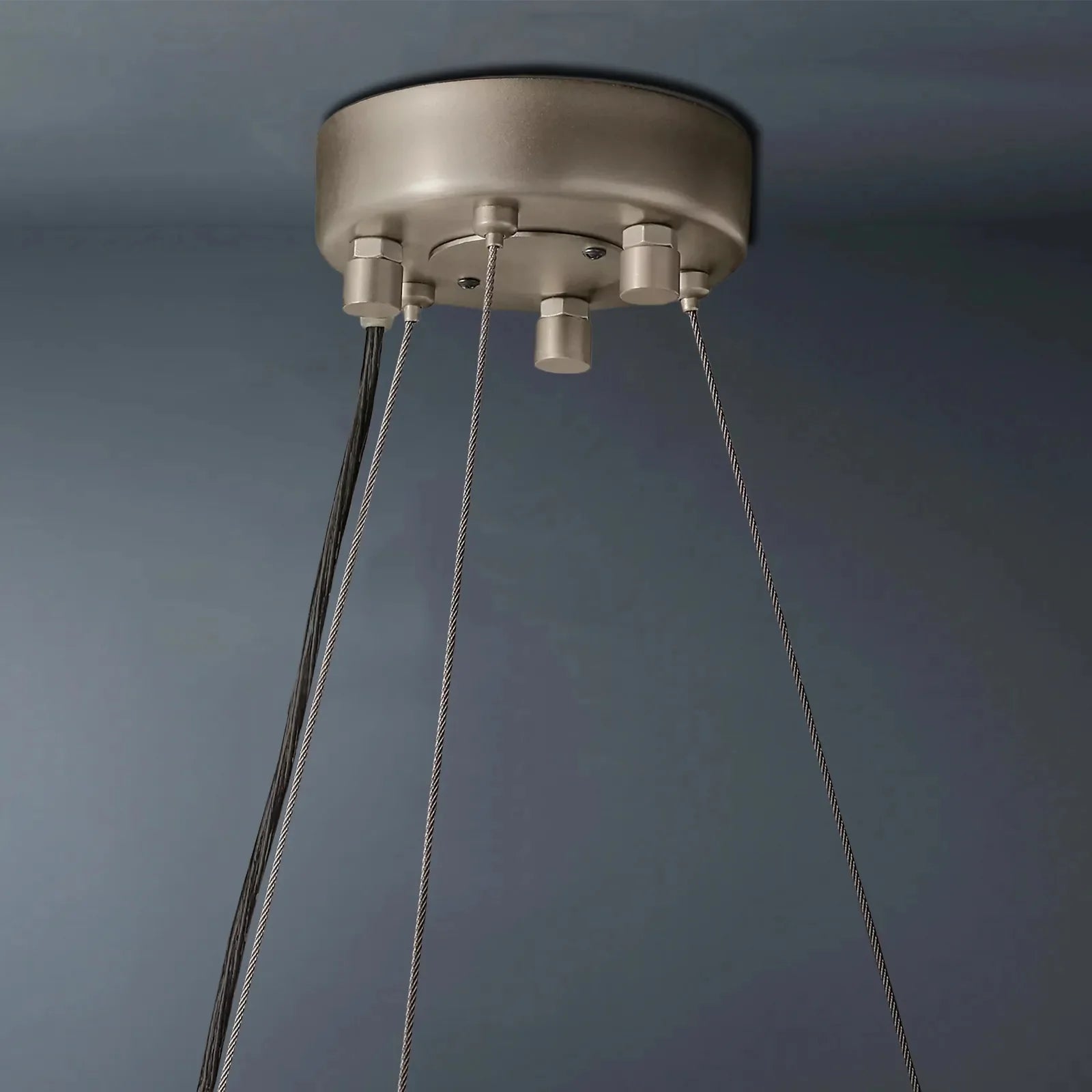 Halo Modern Smoke Round Chandelier D59" - fovolighting