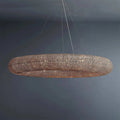 Halo Modern Smoke Round Chandelier D59" - fovolighting