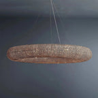 Halo Modern Smoke Round Chandelier D59" - fovolighting