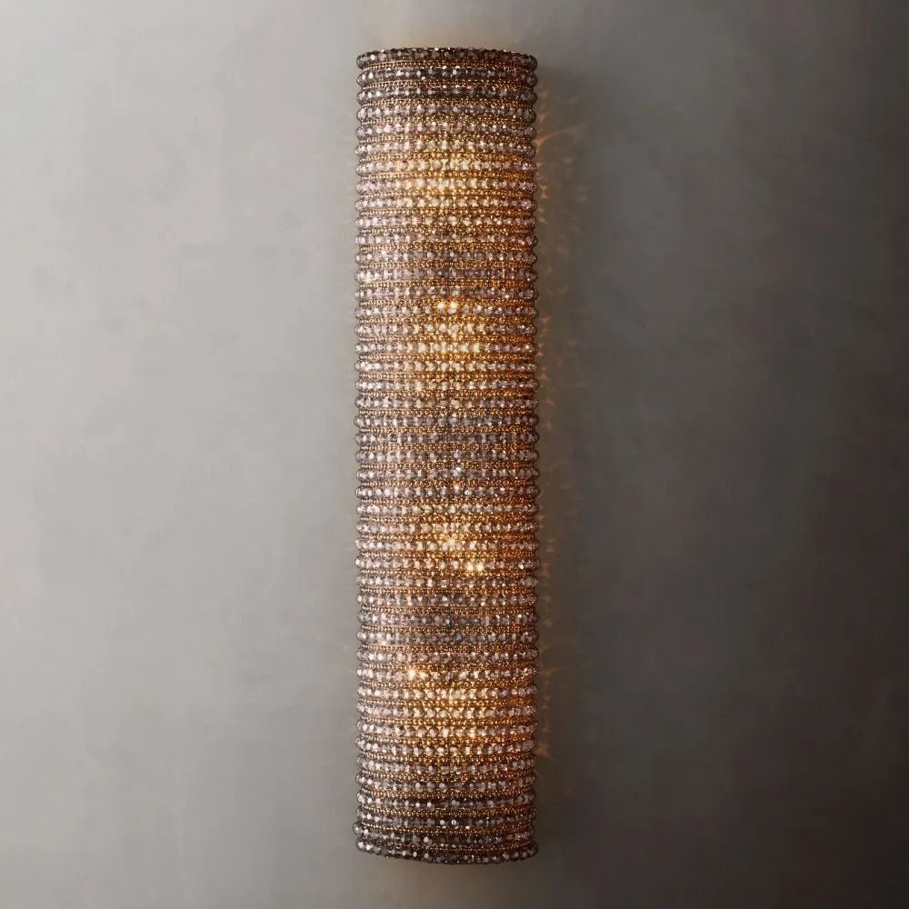 Halo Modern Somke Crystal Wall Sconce 36"H - fovolighting