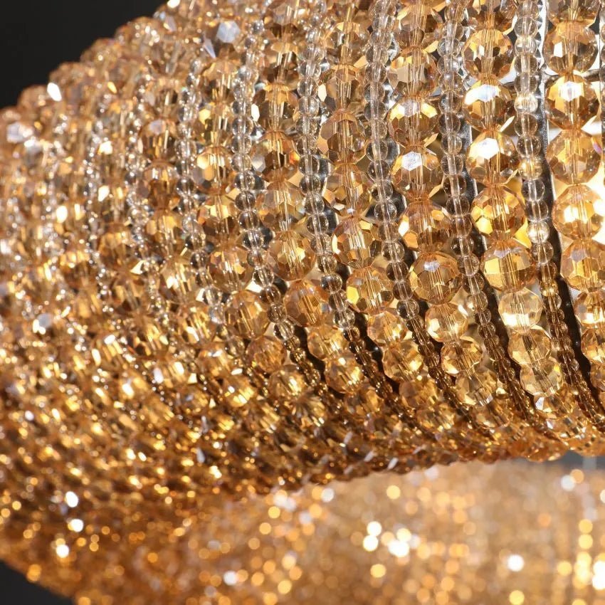 Halo Modern Somke Crystal Wall Sconce 36"H - fovolighting