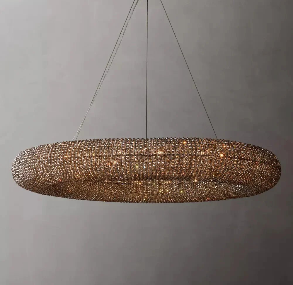 Halo Modern Somke Round Chandelier 72" - fovolighting