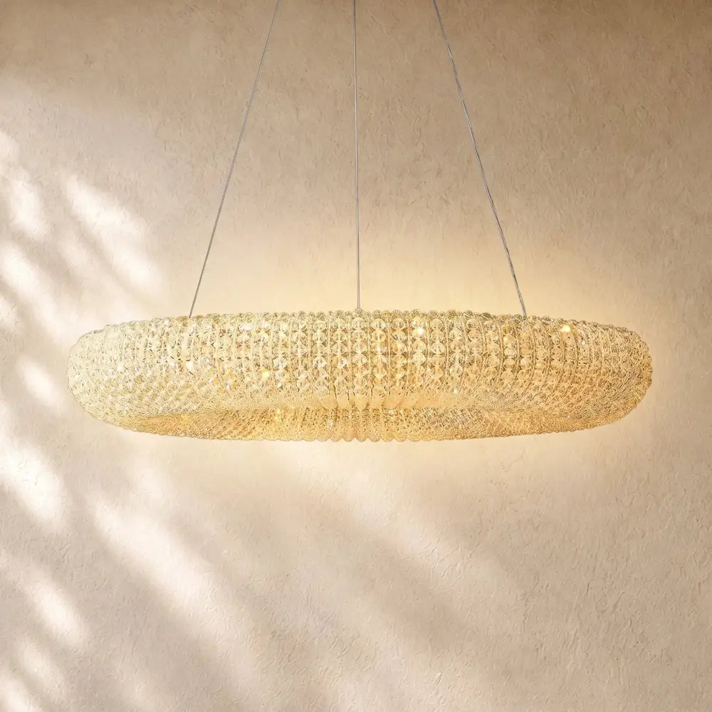 Halo Round Led Chandelier - 32’’ / Clear