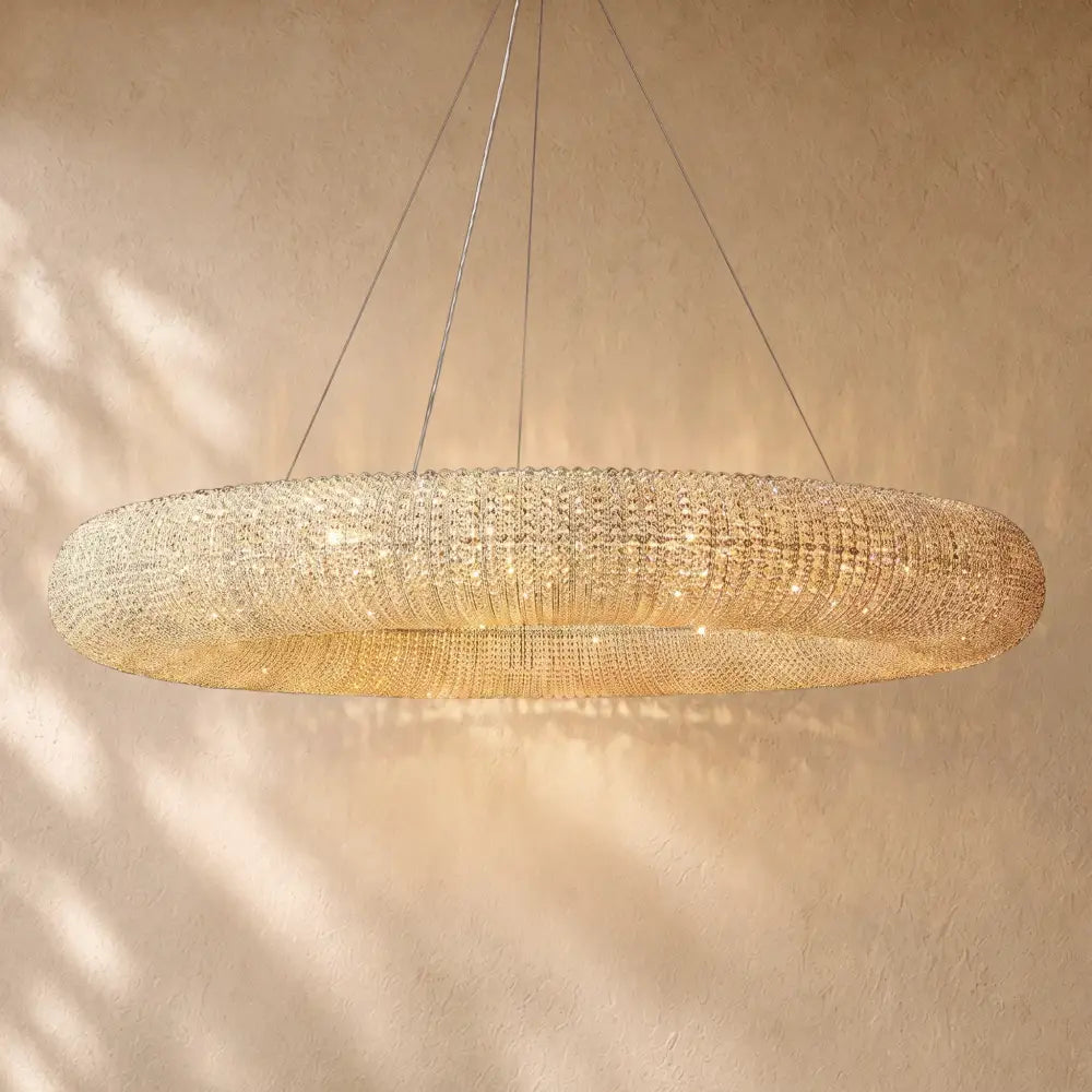 Halo Round Led Chandelier - 72’’ / Clear