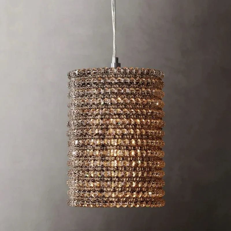 Halo Somke Crystal Pendant 12"H - fovolighting