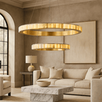 Hampton 2 - Tier Modern Marble Chandelier - fovolighting