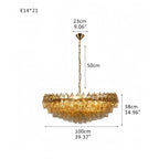 Hand Blown Tier Glass Large Murano Chandelier 24"31"40" - fovolighting