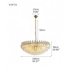 Hand Blown Tier Glass Large Murano Chandelier 24"31"40" - fovolighting
