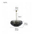 Hand Blown Tier Glass Large Murano Chandelier 24"31"40" - fovolighting
