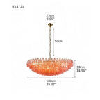 Hand Blown Tier Glass Large Murano Chandelier 24"31"40" - fovolighting