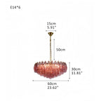 Hand Blown Tier Glass Large Murano Chandelier 24"31"40" - fovolighting