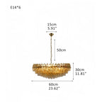 Hand Blown Tier Glass Large Murano Chandelier 24"31"40" - fovolighting