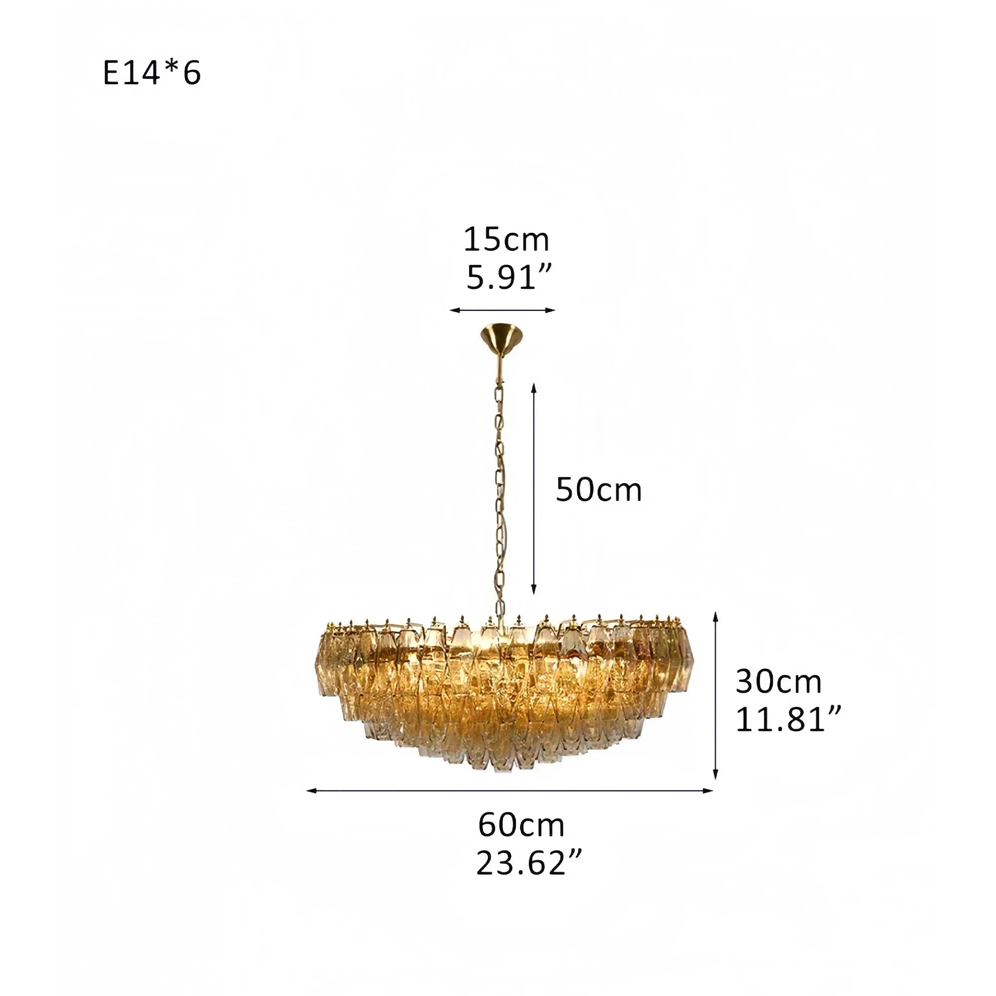 Hand Blown Tier Glass Large Murano Chandelier 24"31"40" - fovolighting