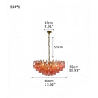 Hand Blown Tier Glass Large Murano Chandelier 24"31"40" - fovolighting