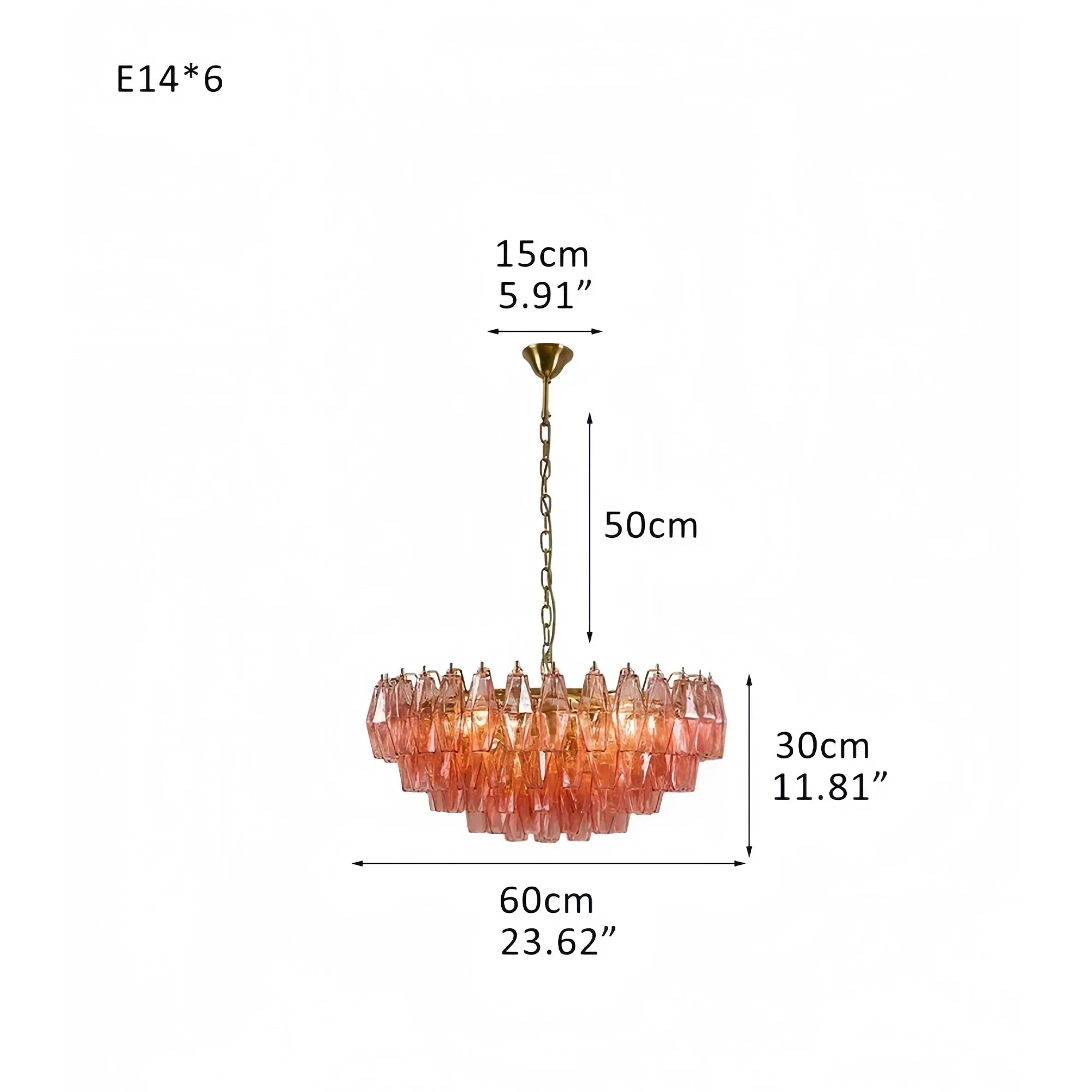 Hand Blown Tier Glass Large Murano Chandelier 24"31"40" - fovolighting