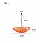 Hand Blown Tier Glass Large Murano Chandelier 24"31"40" - fovolighting