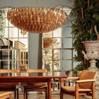 Hand Blown Tier Glass Large Murano Chandelier 24"31"40" - fovolighting