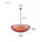Hand Blown Tier Glass Large Murano Chandelier 24"31"40" - fovolighting