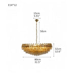 Hand Blown Tier Glass Large Murano Chandelier 24"31"40" - fovolighting