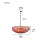 Hand Blown Tier Glass Large Murano Chandelier 24"31"40" - fovolighting