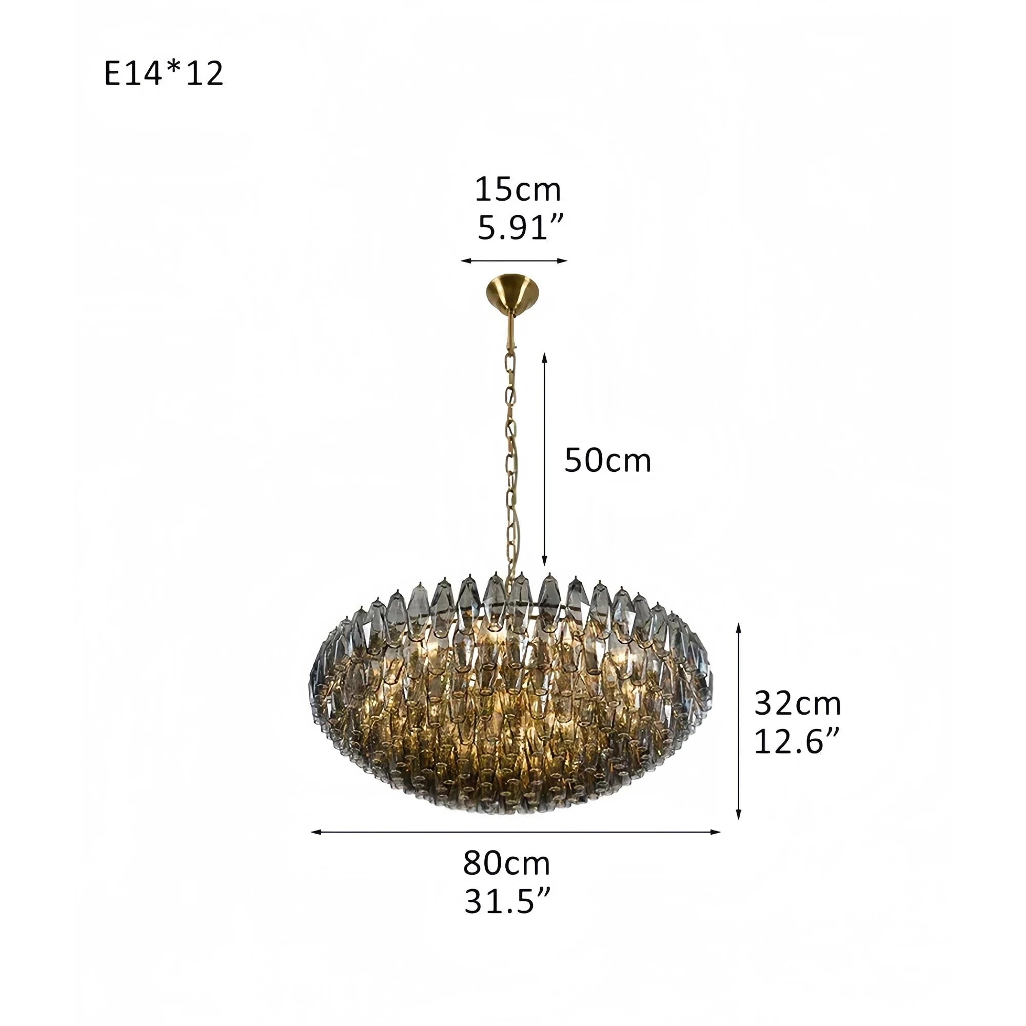 Hand Blown Tier Glass Large Murano Chandelier 24"31"40" - fovolighting