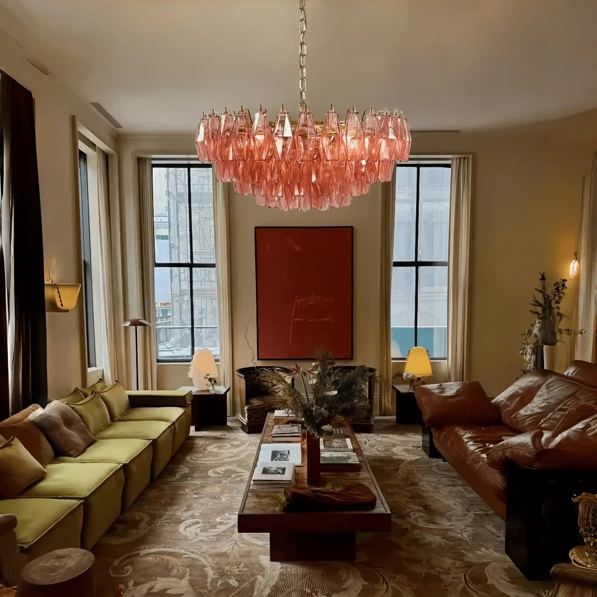 Hand Blown Tier Glass Large Murano Chandelier 24"31"40" - fovolighting