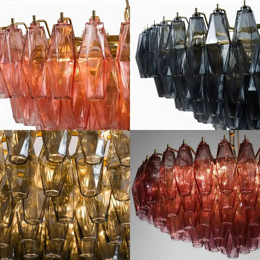 Hand Blown Tier Glass Large Murano Chandelier 24"31"40" - fovolighting