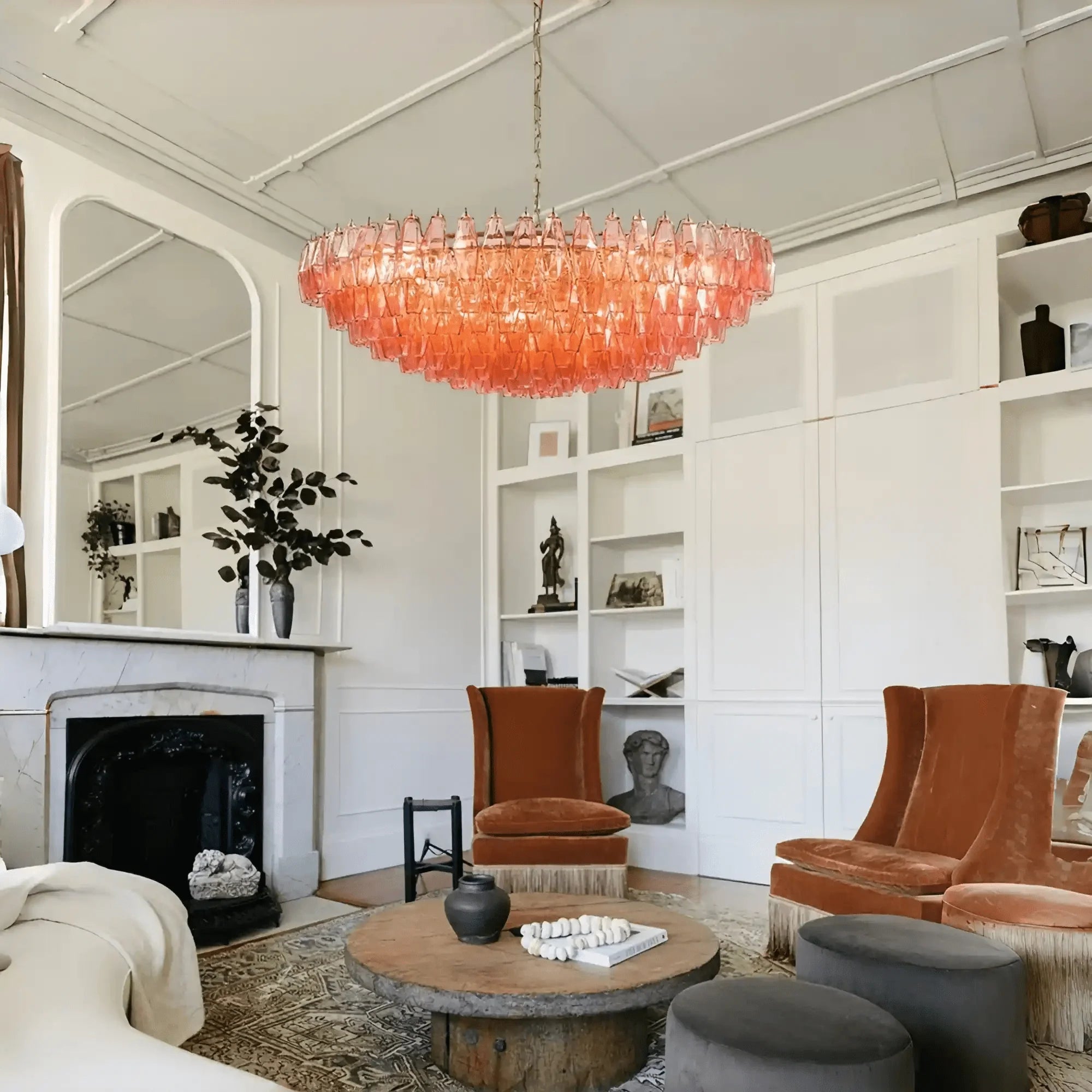 Hand Blown Tier Glass Large Murano Chandelier 24"31"40" - fovolighting