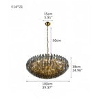Hand Blown Tier Glass Large Murano Chandelier 24"31"40" - fovolighting
