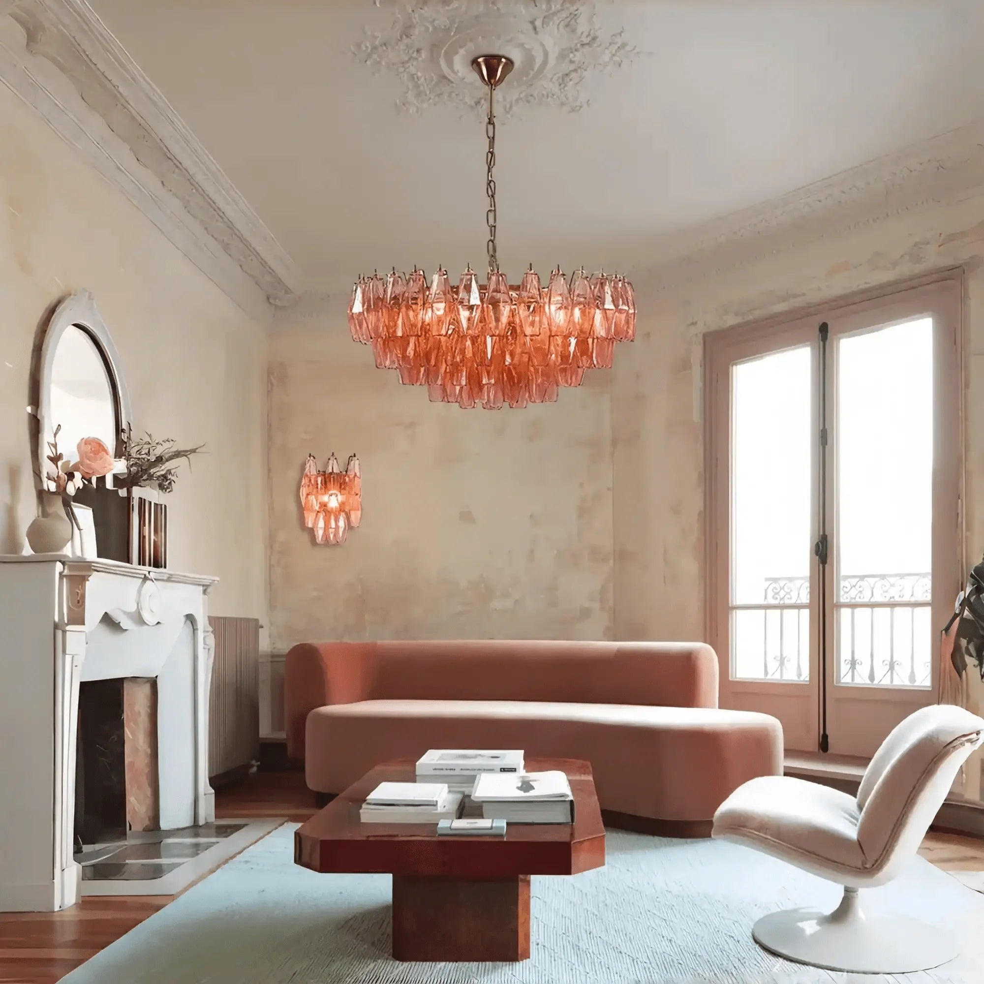 Hand Blown Tier Glass Large Murano Chandelier 24"31"40" - fovolighting