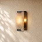Hand-Carved Alabaster Sconce - Bronze / 11’’